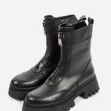 Women's heeled boots with insulation