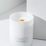 Scented soy wax candle with wooden wick "Opullence", 210 g