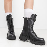 Women's heeled boots with insulation