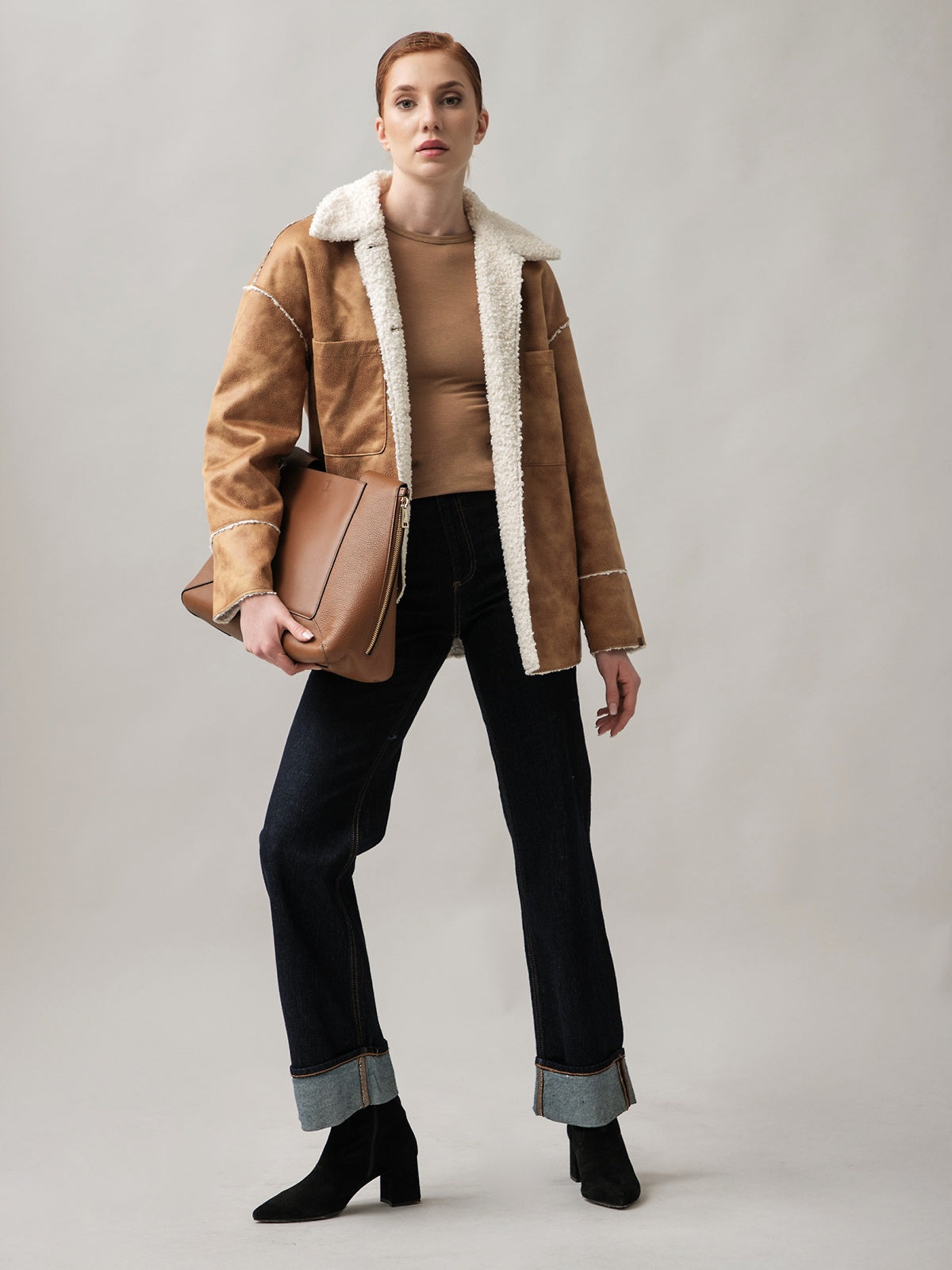 Women's blouse with cashmere