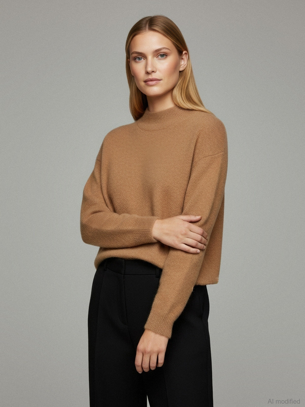 Women's jumper with baby alpaca wool