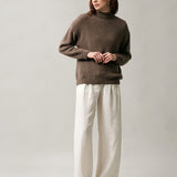 Women's jumper with baby alpaca wool