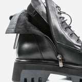 Women's leather boots with insulation