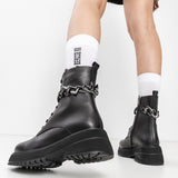 Women's heeled boots with insulation