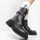 Women's heeled boots with insulation