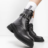 Women's heeled boots with insulation