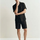Men's short-sleeved linen shirt