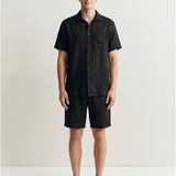 Men's short-sleeved linen shirt