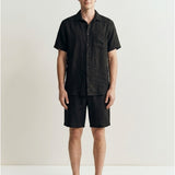 Men's short-sleeved linen shirt