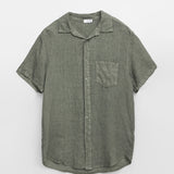 Men's short-sleeved linen shirt