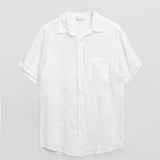 Men's short-sleeved linen shirt