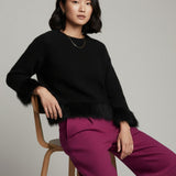 Women's jumper with baby alpaca wool