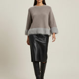 Women's jumper with baby alpaca wool