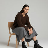 Women's jumper with baby alpaca wool