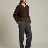 Women's jumper with baby alpaca wool