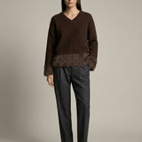 Women's jumper with baby alpaca wool