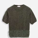 Women's sweater with mohair wool