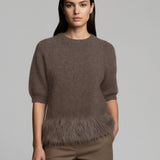 Women's sweater with mohair wool