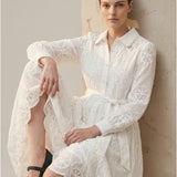 Women's dress with silk