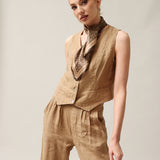 Women's linen waistcoat