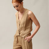Women's linen waistcoat
