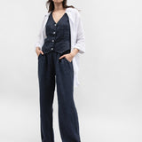 Women's vest and trousers, Capsule Collection, 100% linen