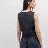 Women's vest and trousers, Capsule Collection, 100% linen