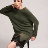 Women's jumper with baby alpaca wool