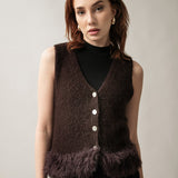 Women's vest with alpaca wool, Capsule Collection