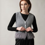 Women's vest with alpaca wool, Capsule Collection