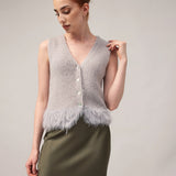Women's jumper with baby alpaca wool