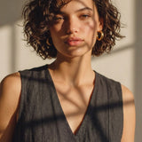 Women's vest, Capsule Collection, 100% linen