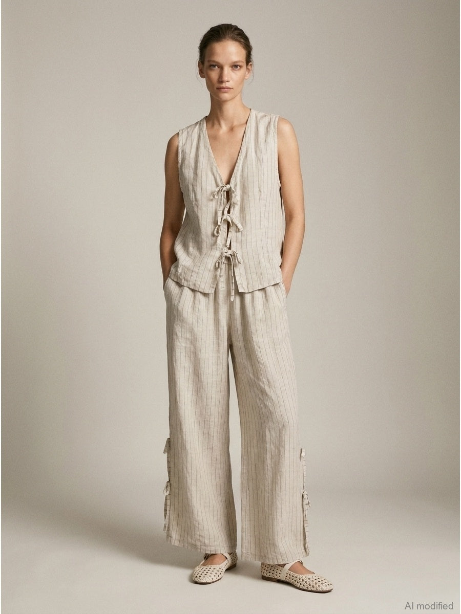 Women's vest, Capsule Collection, 100% linen
