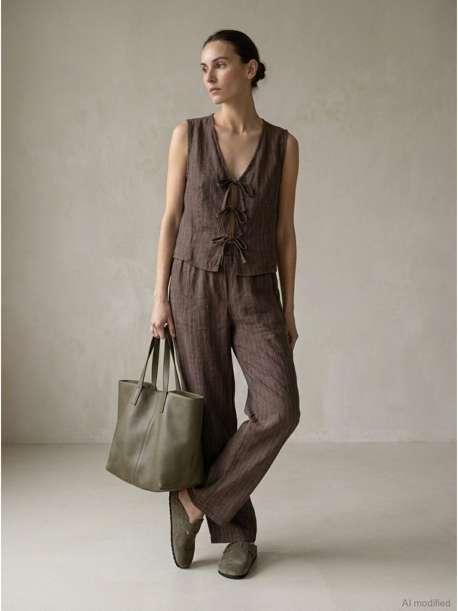 Women's vest, Capsule Collection, 100% linen