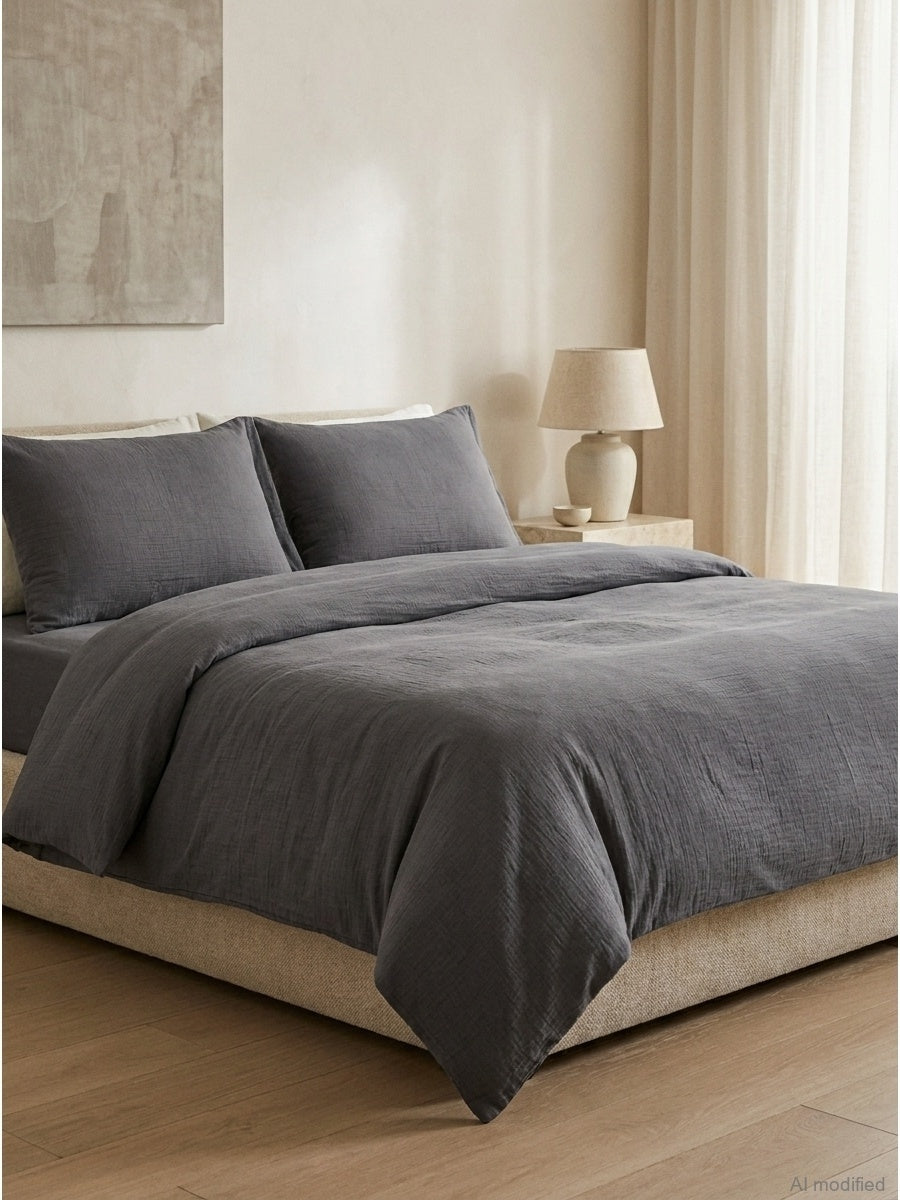 Muslin bed linen set, 200x220 cm, 3-piece set