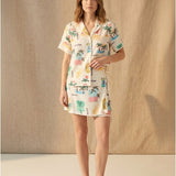 Women's shirt and skirt with linen