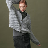 Women's jumper with alpaca wool