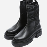 Women's leather boots with insulation