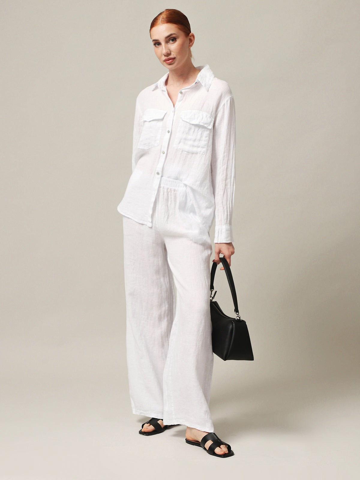Women's linen shirt, Oversized