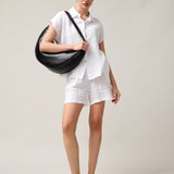 Women's short-sleeved linen shirt