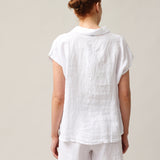 Women's short-sleeved linen shirt