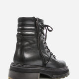 Women's leather boots with insulation