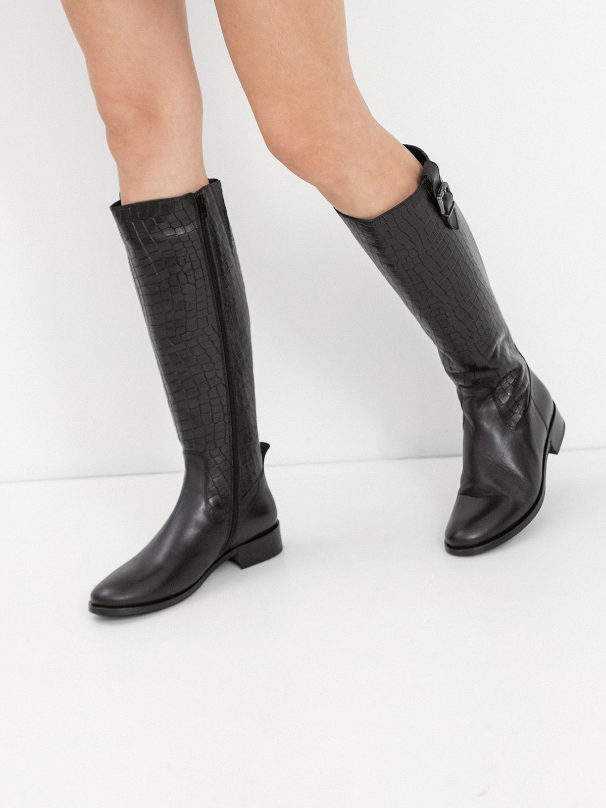 Women's leather long boots