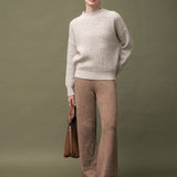 Women's jumper with alpaca wool