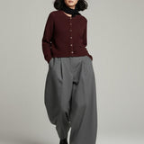 Women's cardigan with wool