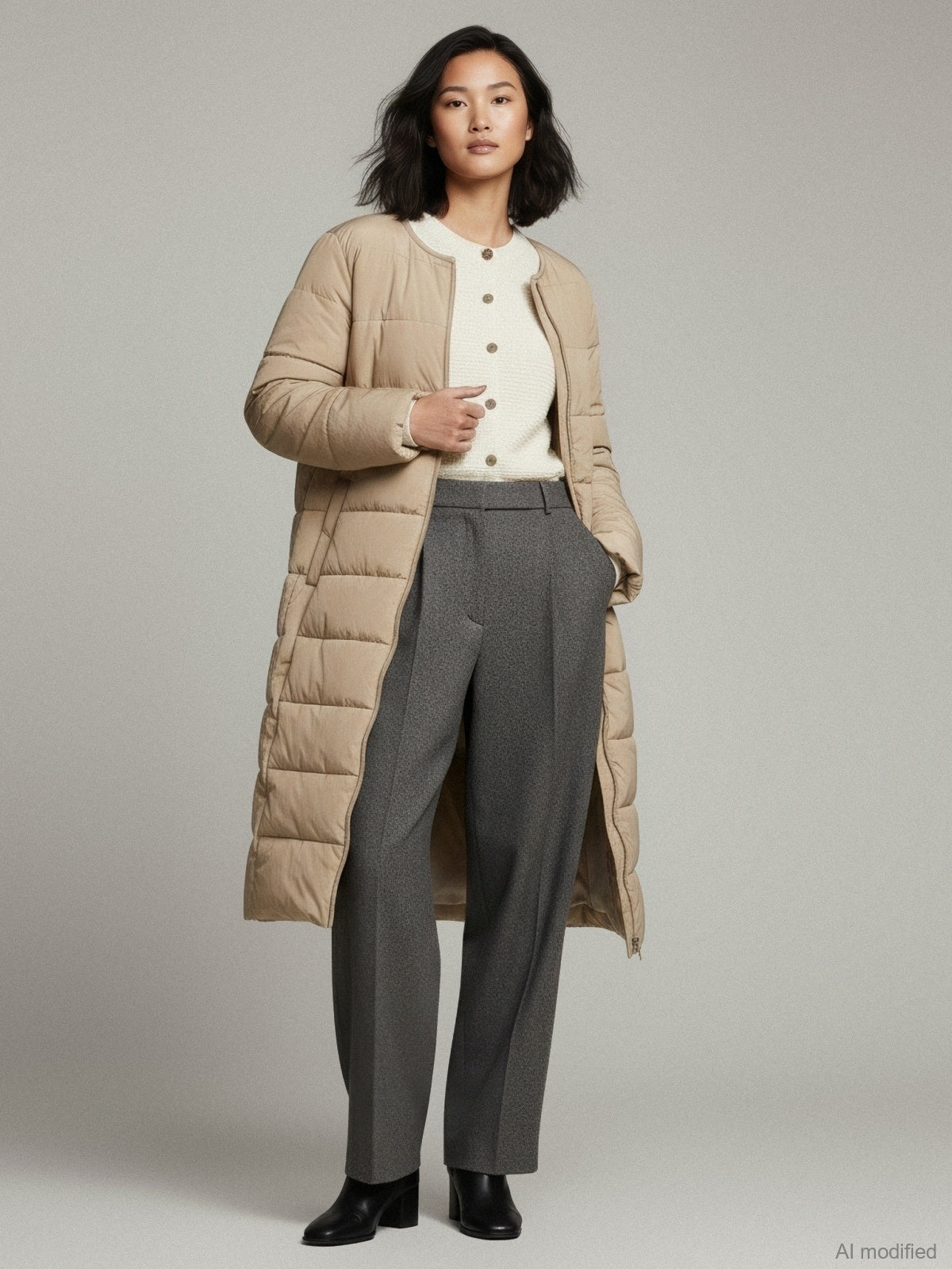 Women's cardigan with wool