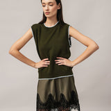 Women's waistcoat with angora wool