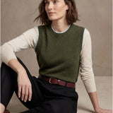 Women's waistcoat with angora wool