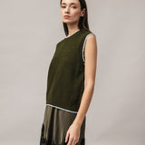 Women's waistcoat with angora wool