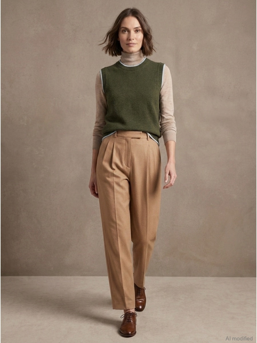 Women's waistcoat with angora wool